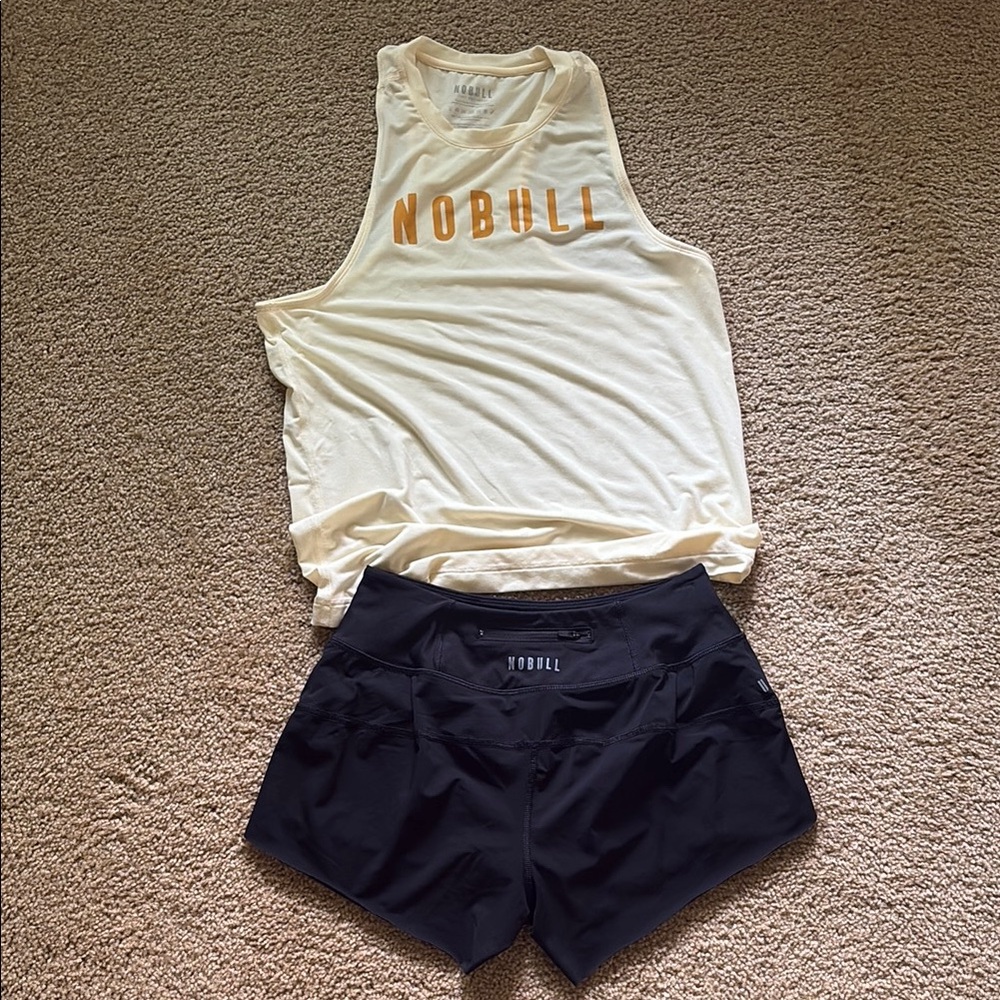 NOBULL Women's Shorts and Tank top bundle. Size Small